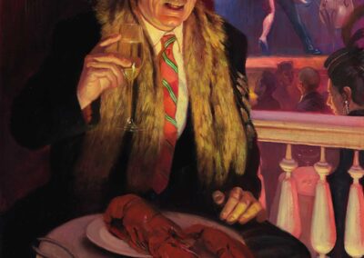 The painting "Champaigne and Lobster" by Alexander Klingspor